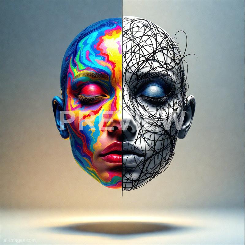 3466 - half-of-a-face-painted-in-vibrant-colors-while-the-ot_250421003810_Filename Text 2_03649_Filename Text 3